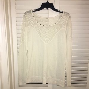 Free People Sweater w/ Sheer Chest & Shoulders